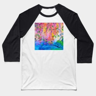 Gouldian Finches Colourful Creekside Baseball T-Shirt